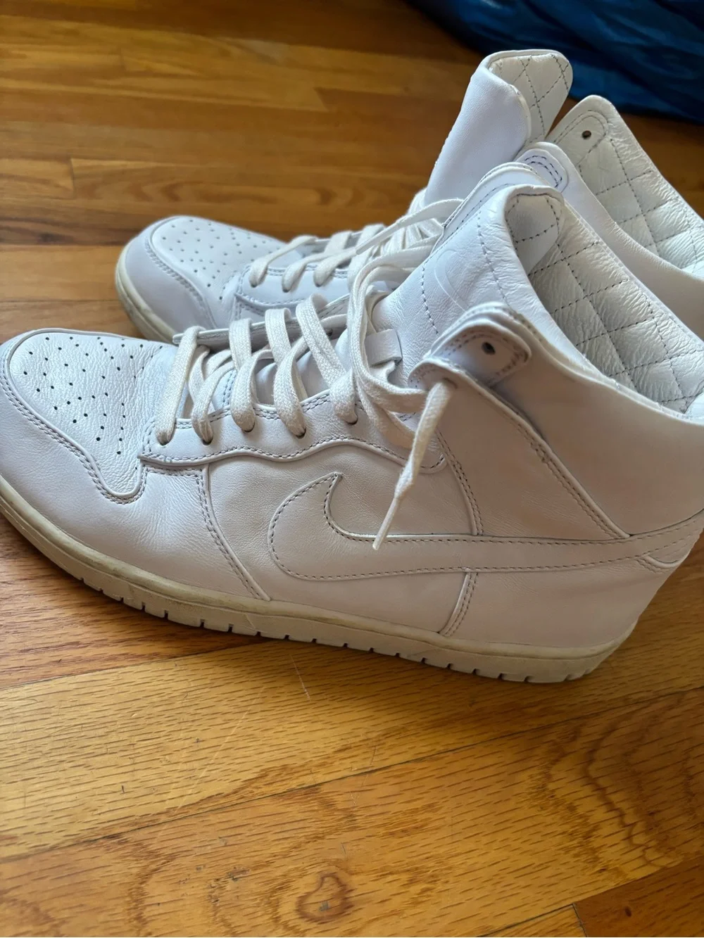NikeLab Dunk High Lux White Leather Size 10 718790-101